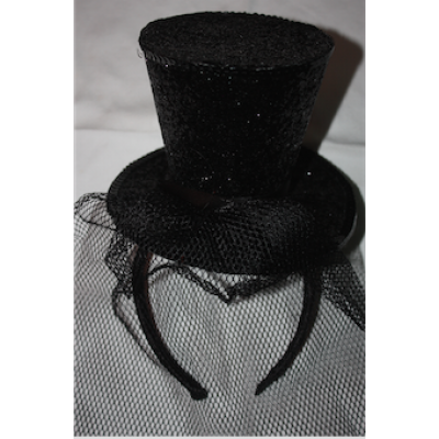 Sparkle Mini Top Hat (black)